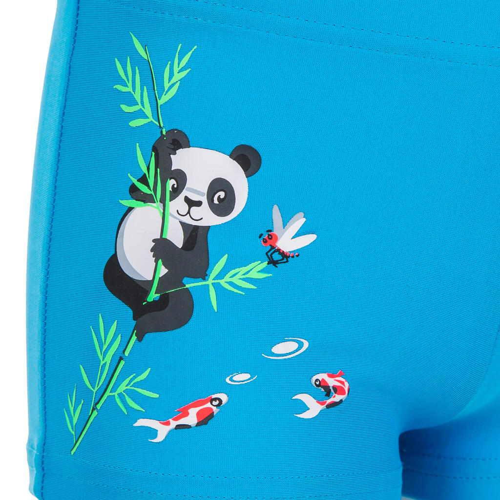 BABY / KIDS' SWIMMING BOXERS - BLUE ANIMAL PRINT