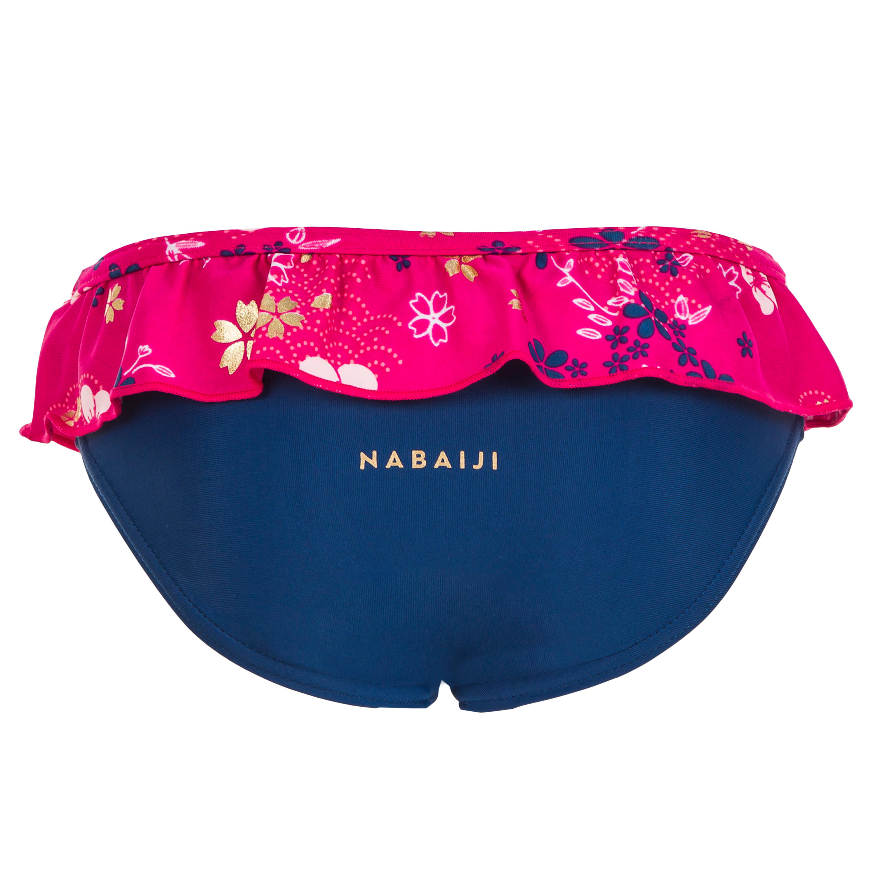 Panty Traje de Baño Natación Alberca Bebé Azul Estampado Flores 3/6