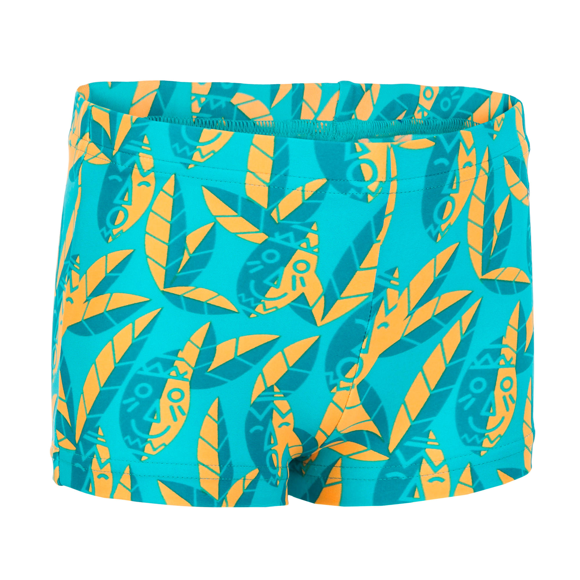 Maillot de bain bébé garçon boxer bleu imprimé | Nabaiji