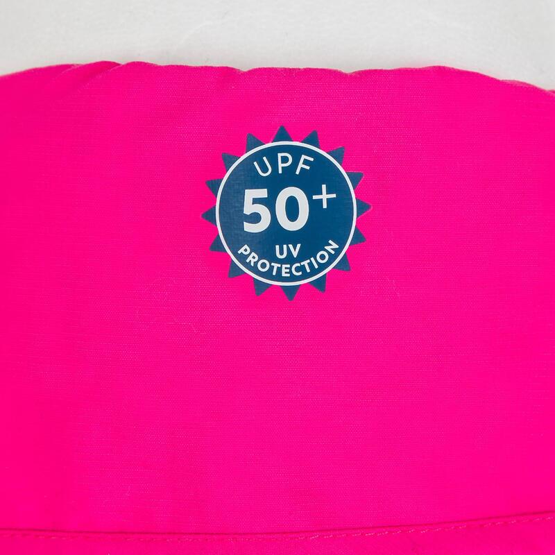 Casquette anti UV bébé nageur rose