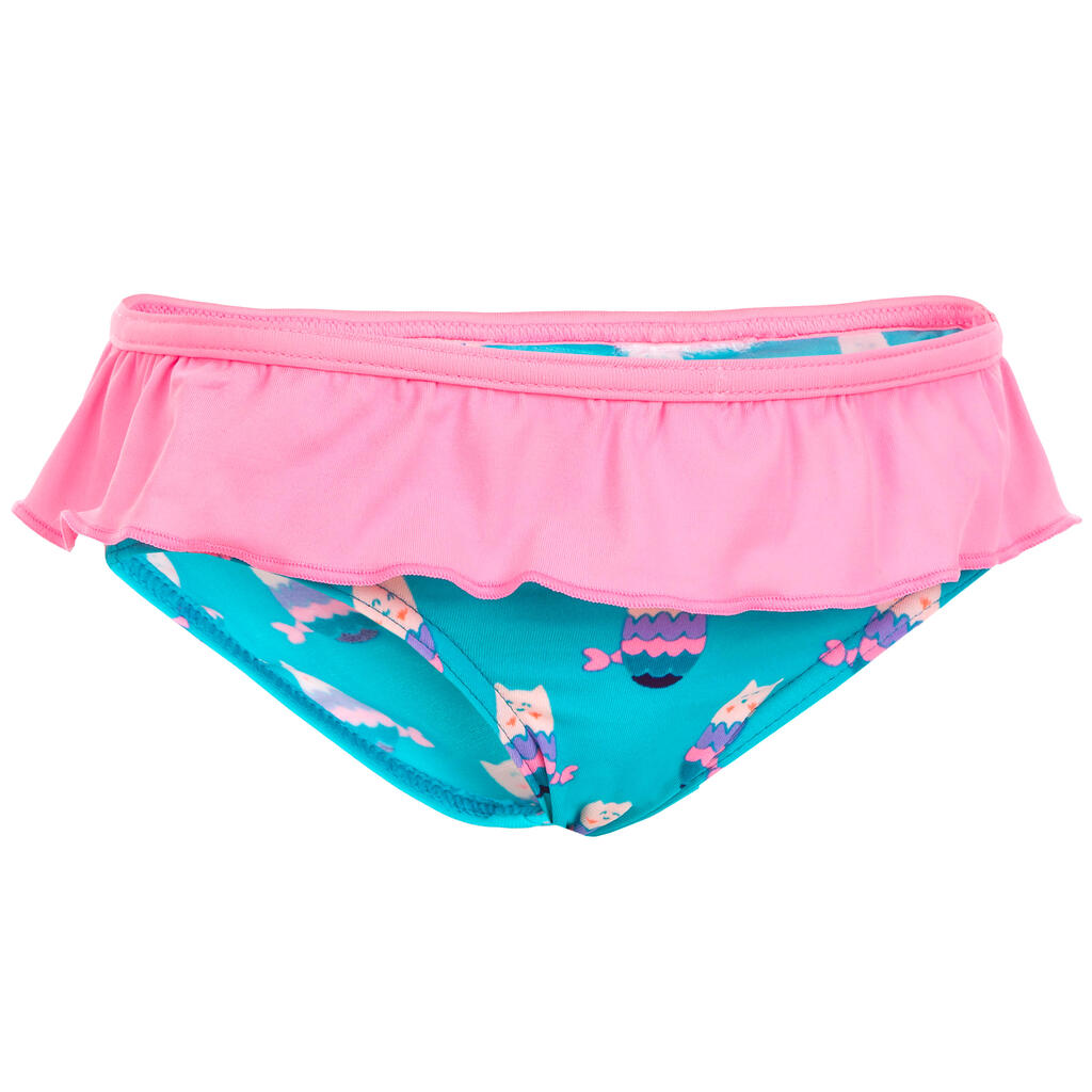 Βρεφικό ολόσωμο μαγιό-σλιπ - μπλε τύπωμα με γάτες γοργόνα