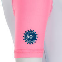 Combinaison de natation anti UV bébé / enfant manches courtes rose imprimé