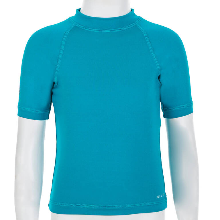 Baby UV-protection Short Sleeve T-Shirt - Turquoise Blue