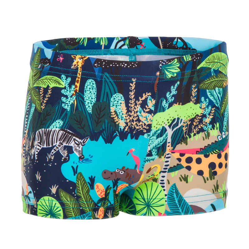 Boxer-Badehose Babys/Kleinkinder Tier-Print blau Boxer-Badehose Babys/Kleinkinder Tier-Print blau