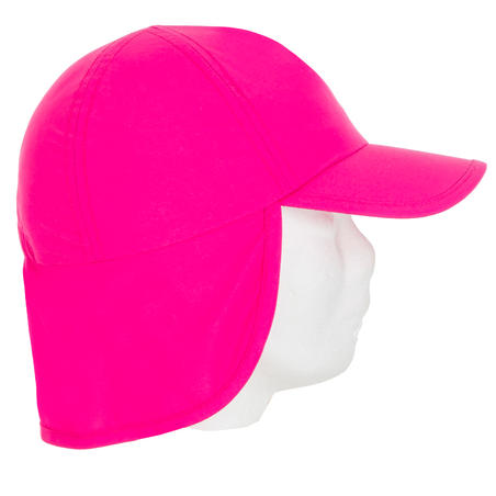 Casquette anti UV bébé nageur rose