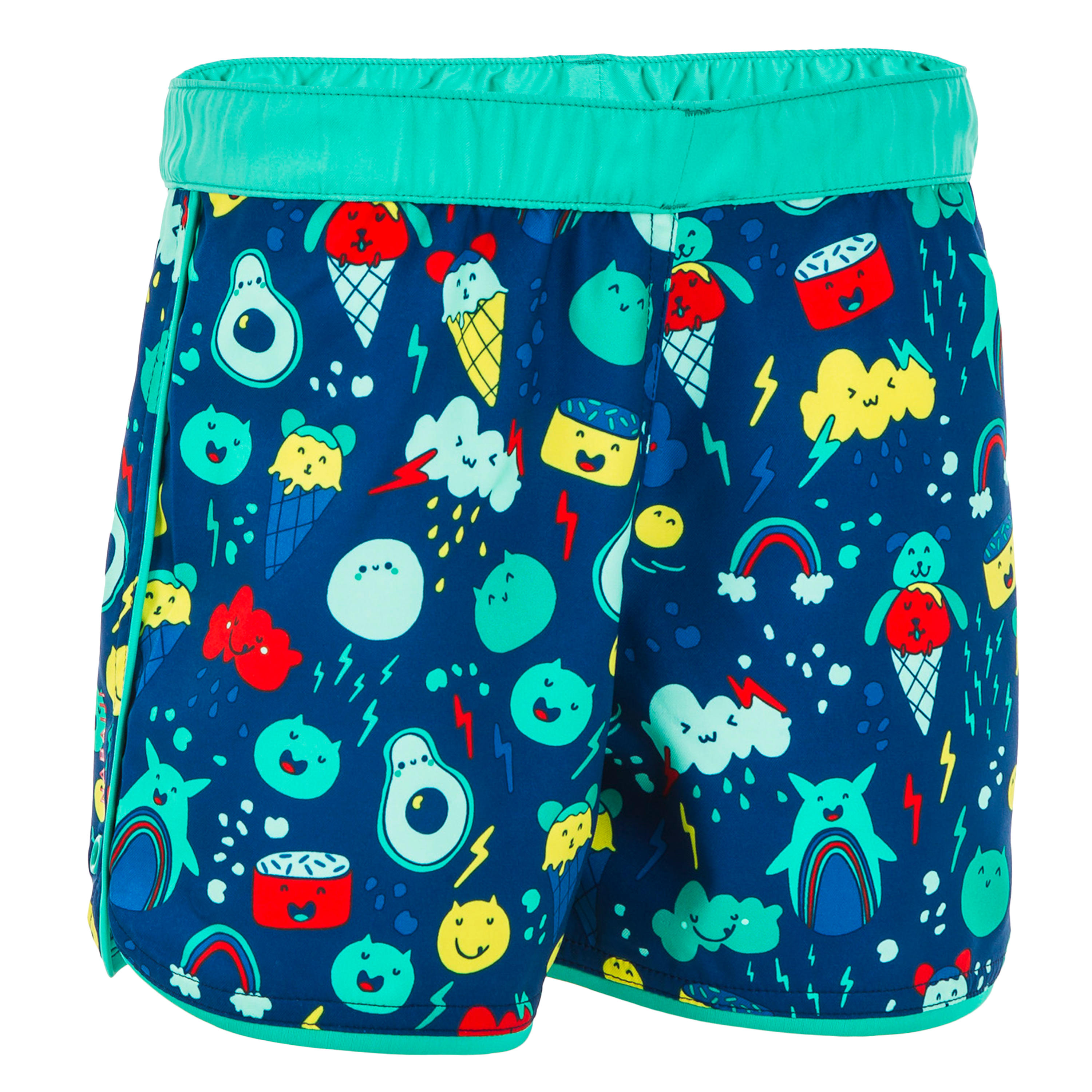 NABAIJI Baby Swim Shorts - Blue and Green Print