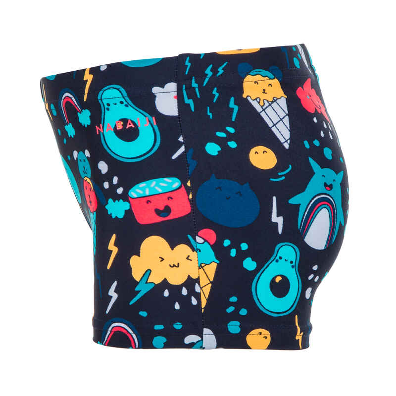 Baby Boys' Boxer Swim Shorts - Dark Blue Print