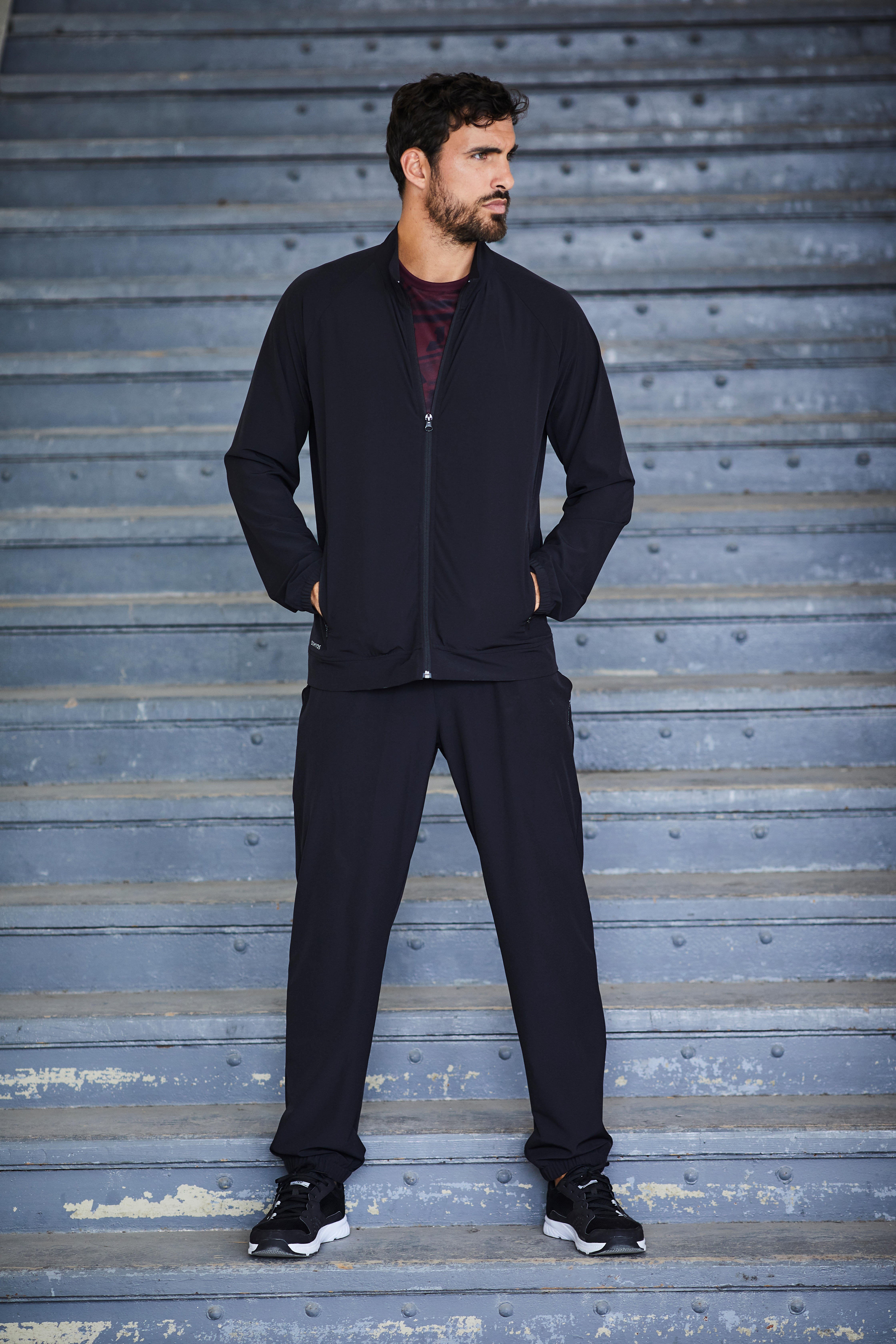 

Men's Fitness Tracksuit Set - Black -  By DOMYOS | Decathlon