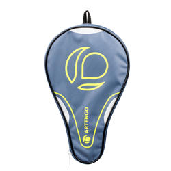 HOUSSE DE RAQUETTE DE TENNIS DE TABLE TTC 100 GRISE ET JAUNE