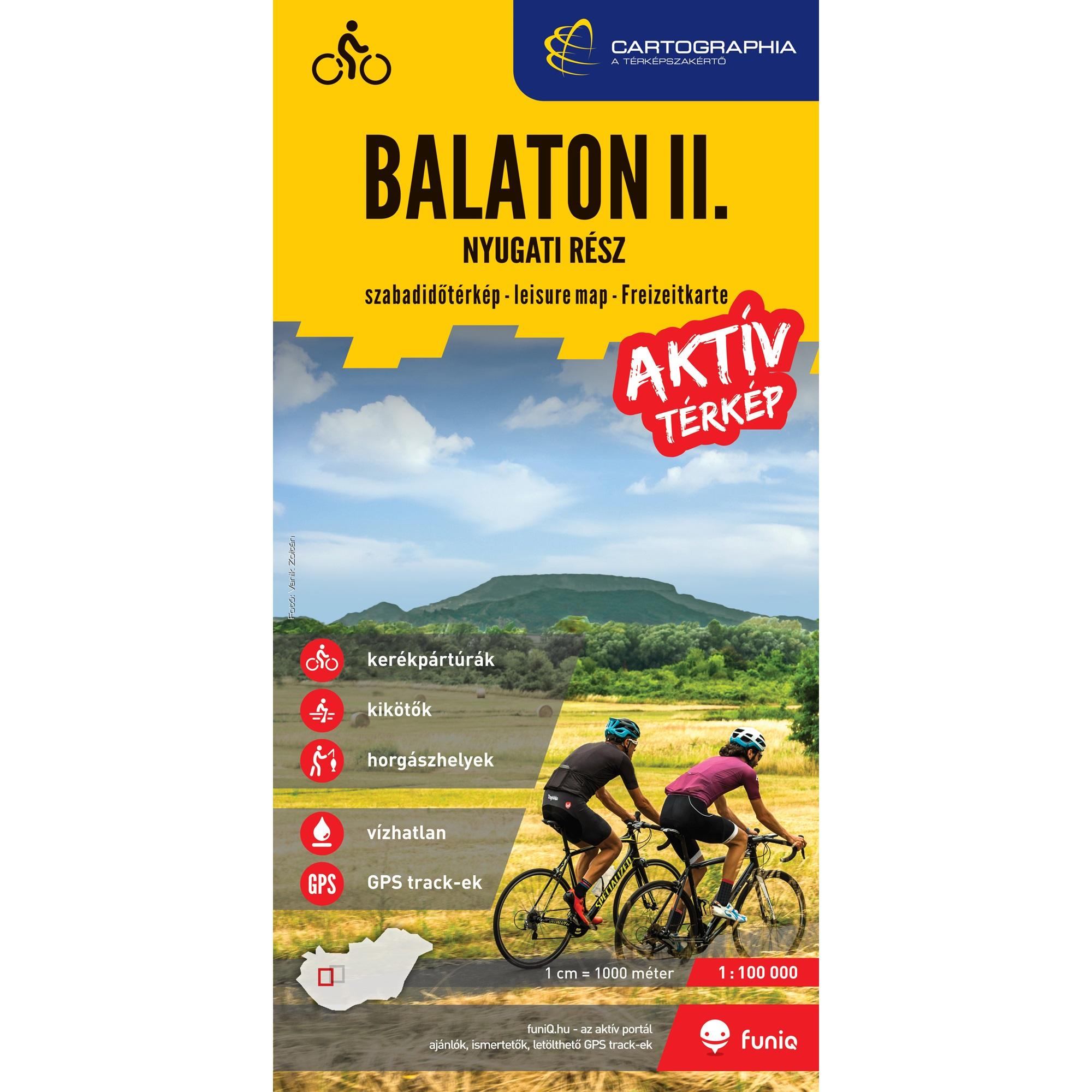 Balaton II. Nyugati rész aktív térkép Cartographia