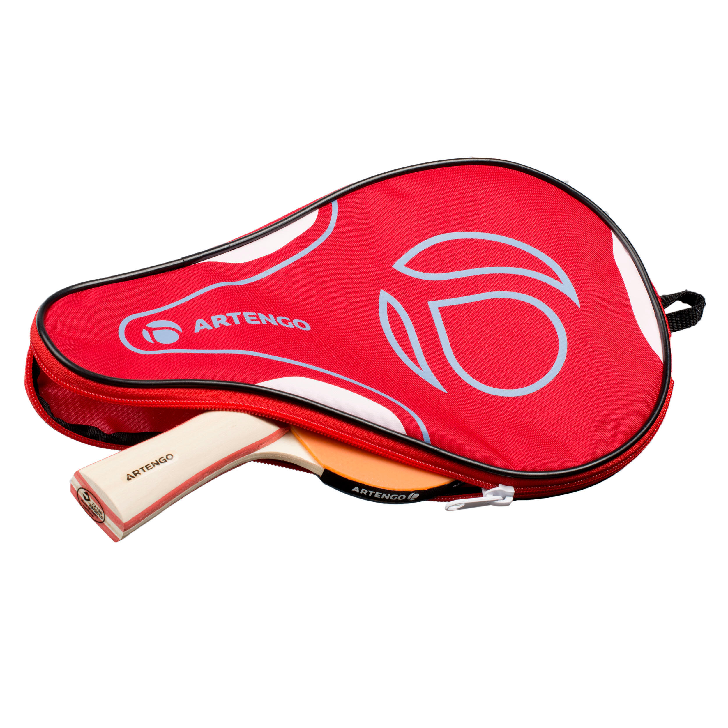 FC 700 Table Tennis Bat Cover - Red and Grey 6/10