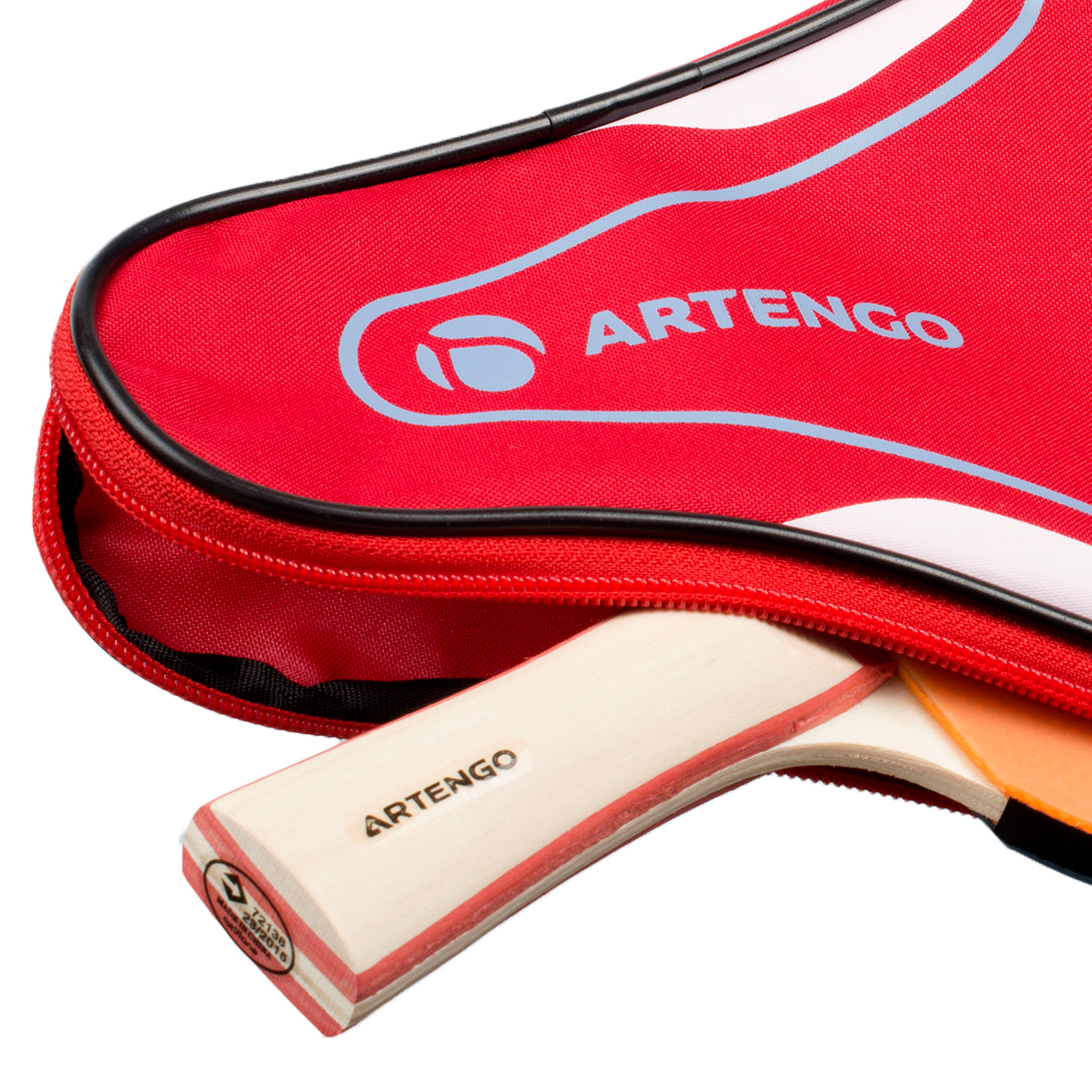 FC 700 Table Tennis Bat Cover - Red and Grey 7/10