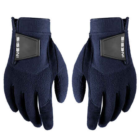 Women's golf pair of winter gloves - CW navy blue