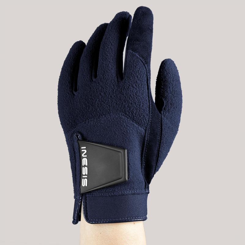 Women S Winter Golf Gloves Pair Navy Blue Inesis Golf