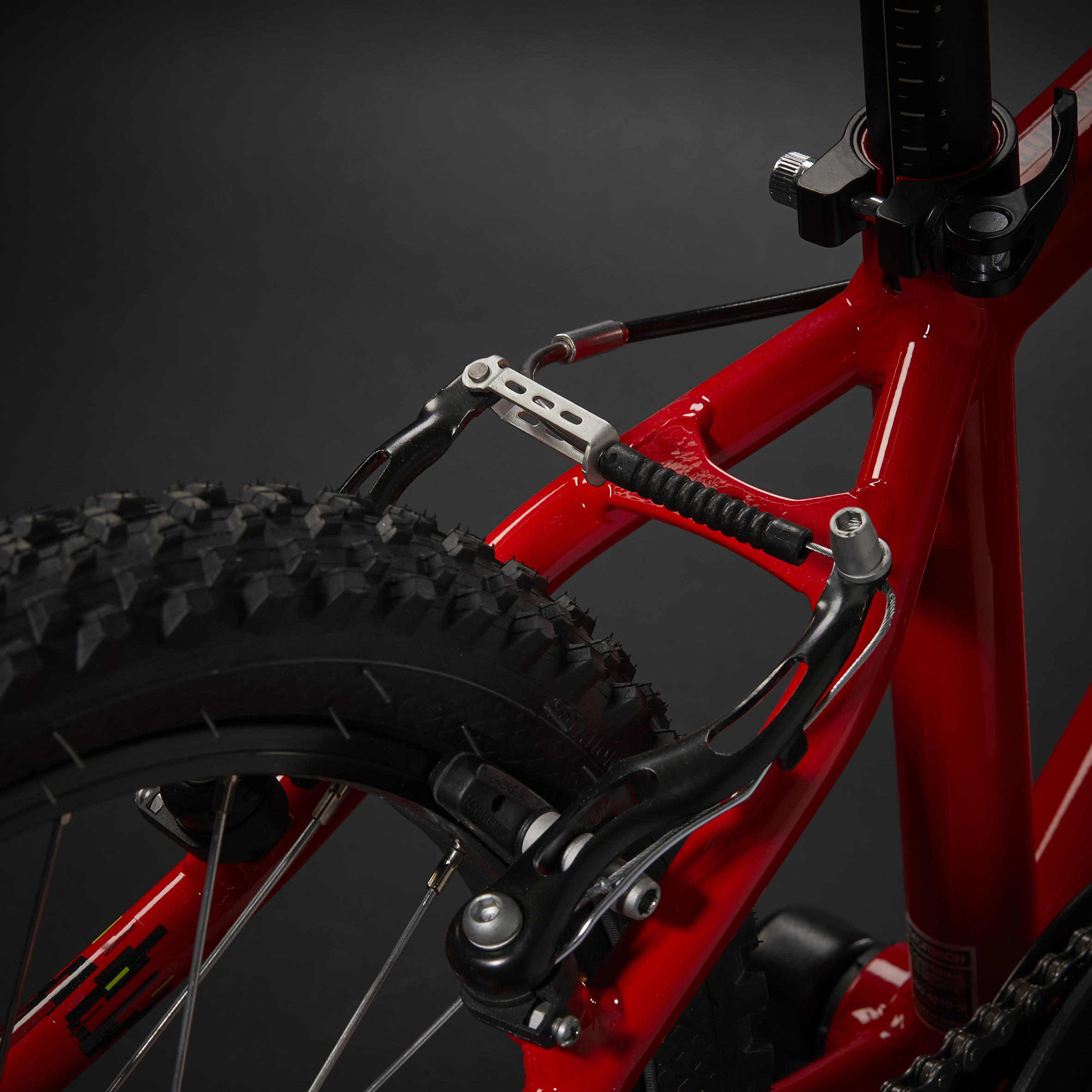 Kids' 20-inch lightweight aluminium mountain bike, red 12/20