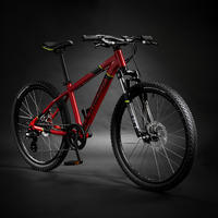 Crveni brdski bicikl ROCKRIDER 900 za decu (od 9 do 12 godina, 24 inča)