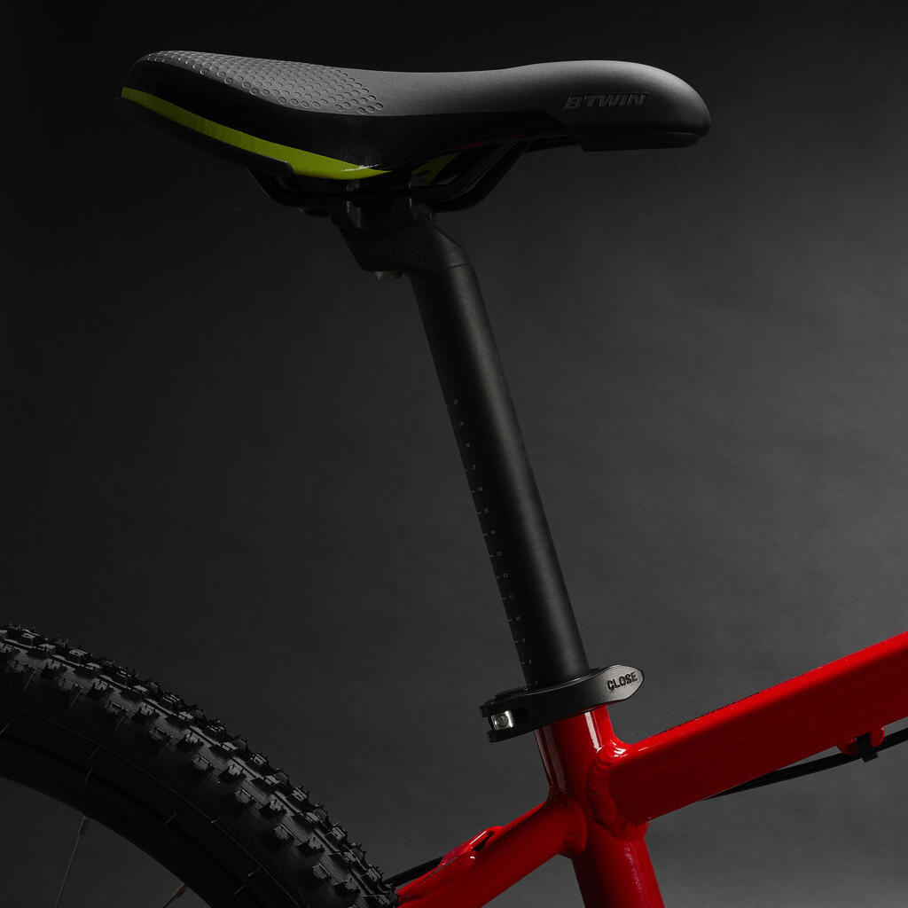 Kids' 24-inch lightweight aluminium mountain bike, red