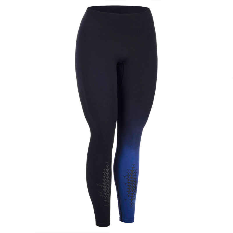 Tights Crosstraining Damen schwarz/dunkelblau Tights Crosstraining Damen schwarz/dunkelblau