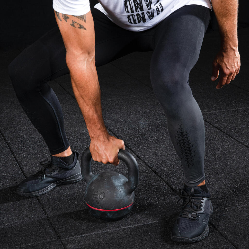 Tights Crosstraining Herren schwarz/dunkelgrau