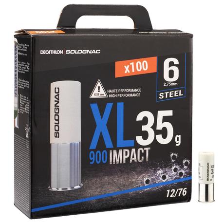 Cartouche CALIBRE 12/76 XL900 35gr Impact Acier N°6 X25 ...