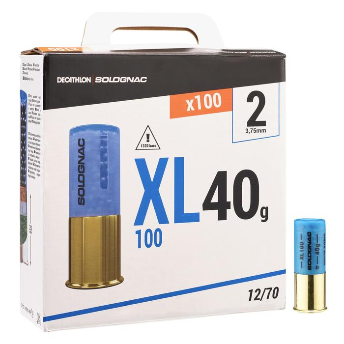 CARTOUCHE XL100 40g CALIBRE 12/70 PLOMB N°2 X25 SOLOGNAC ...