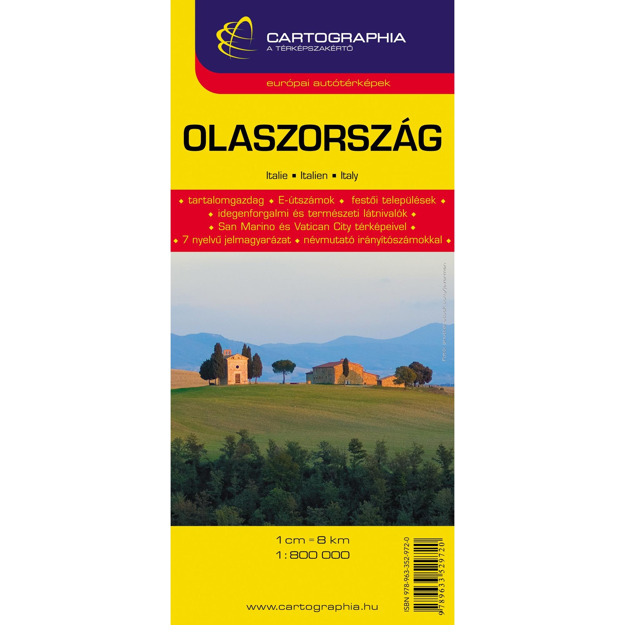 Olaszország autótérkép Cartographia akciós termékkép 1