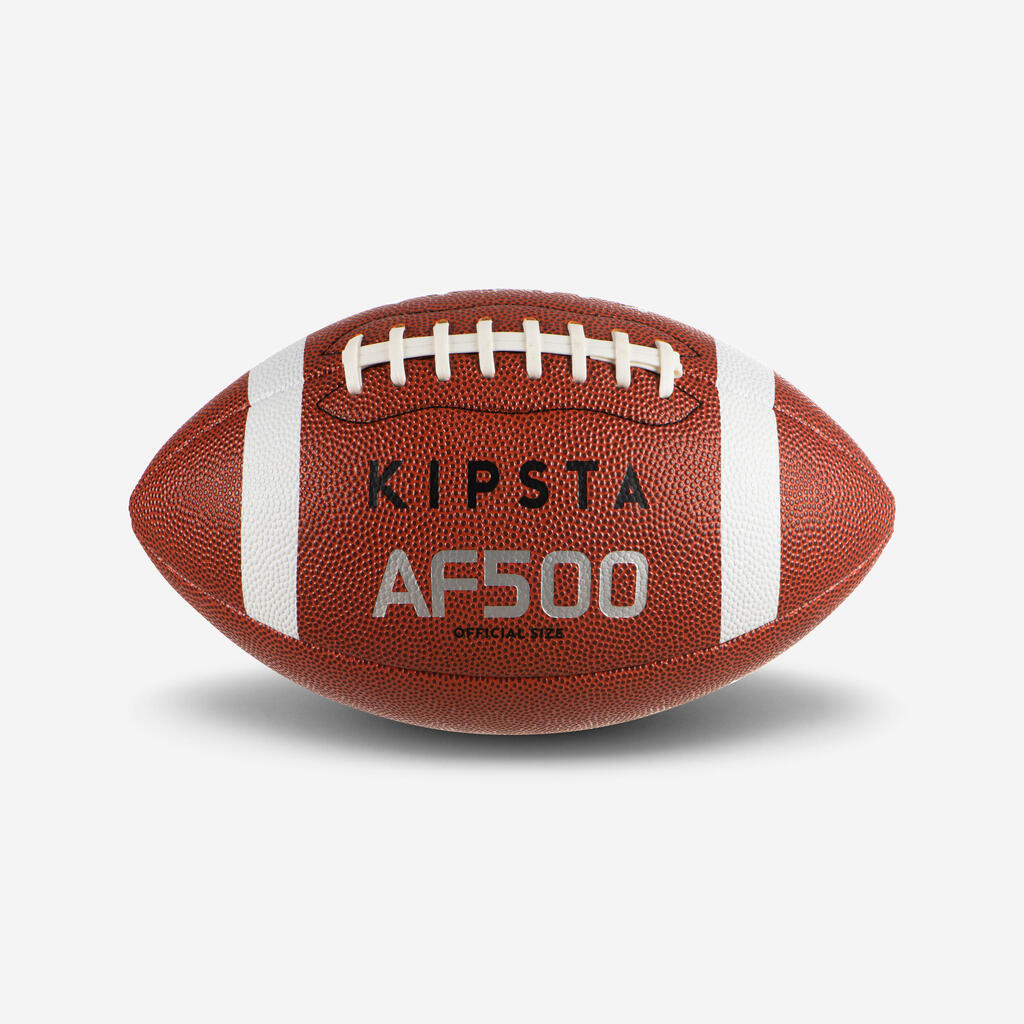 Oficiālā izmēra amerikāņu futbola bumba “AF500”, brūna