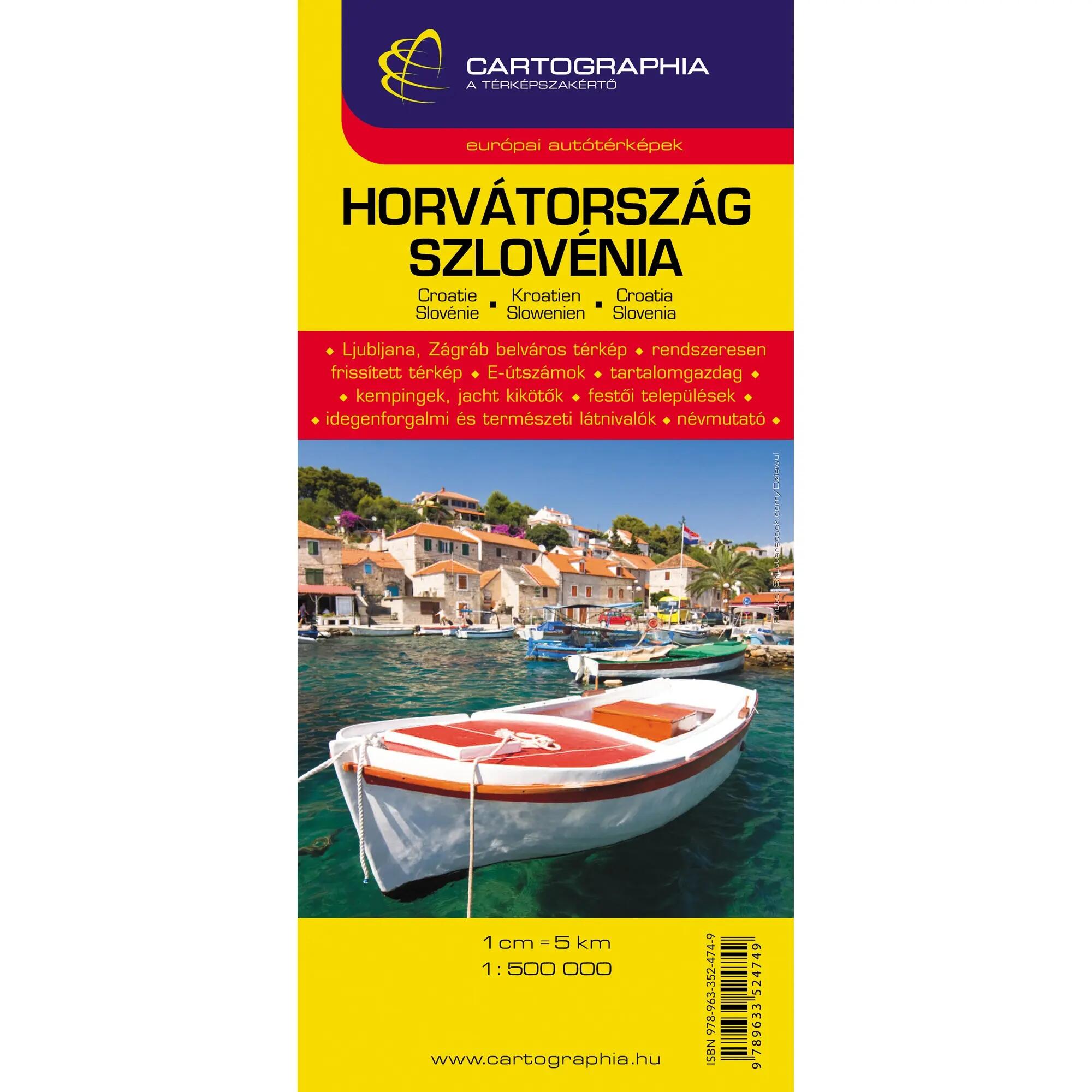 Horvátország, Szlovénia térkép 1/1