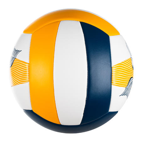 Мяч для пляжного волейбола прошитый размер 5 оранжевый «Рыба» 100 Classic
