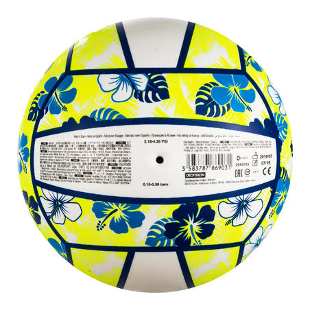 Ballon de beach-volley BV100 Fun bleu et jaune
