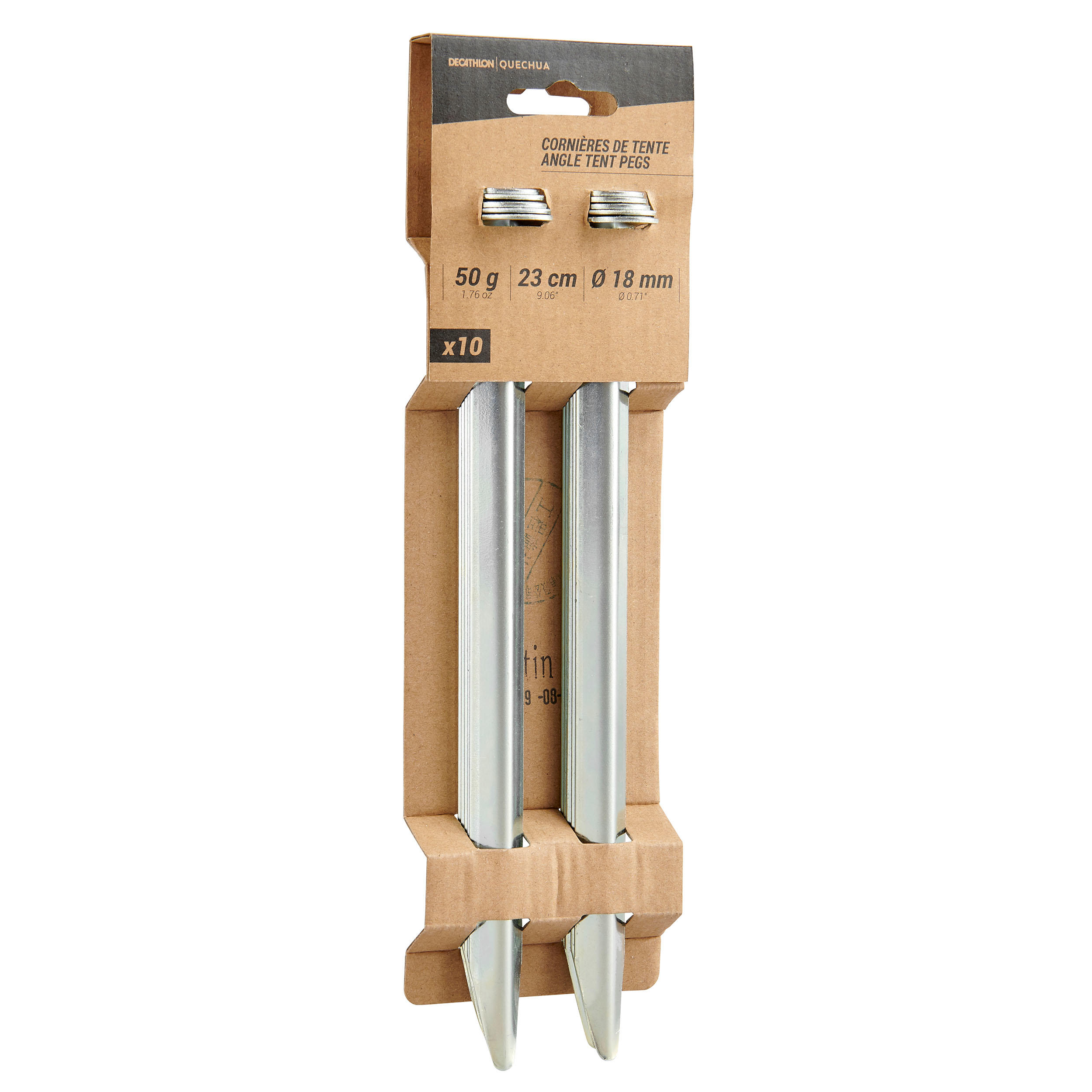 10 Soft or Loose ground Angle Pegs - QUECHUA