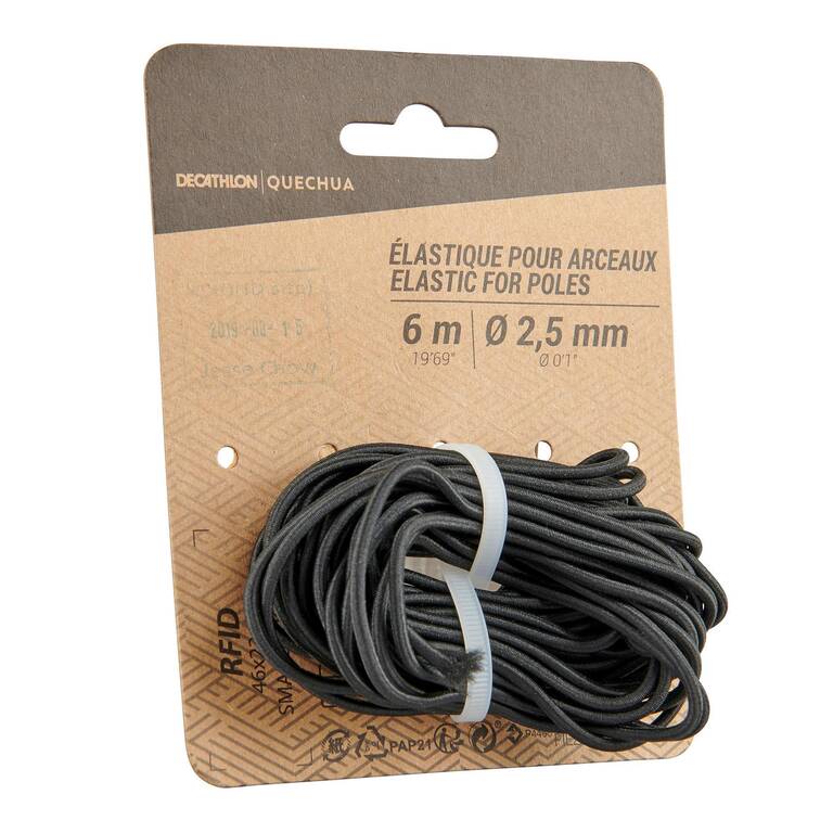 Camping - Replacement elastic for tent poles - 6 meters