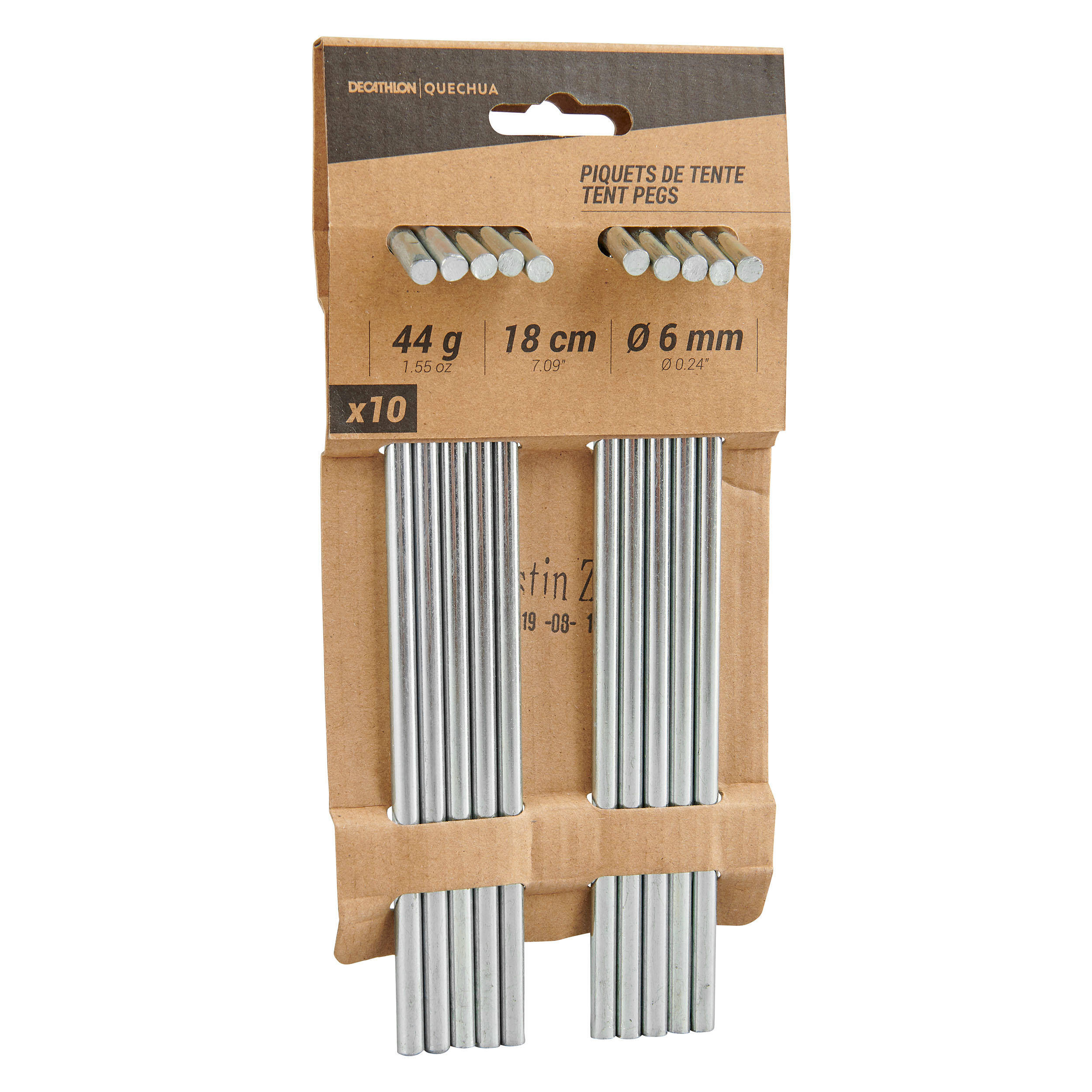 Recycled steel tent pegs - 18 cm x 10 cm -  1