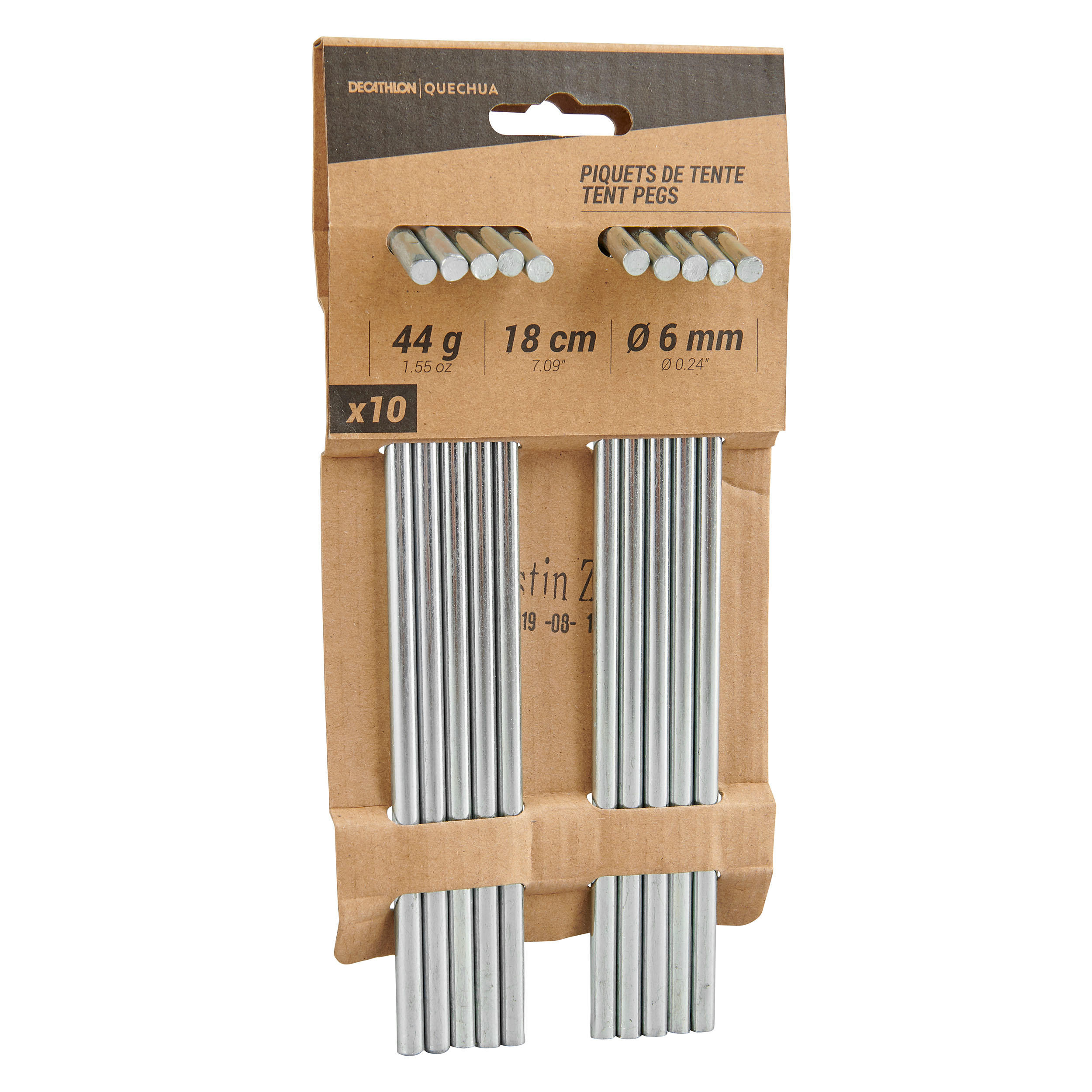 10 Steel Tent Pegs Various terrains - QUECHUA