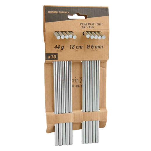 
      Pack of 10 Steel Tent Pegs
  