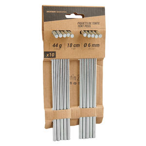 Piquetas para tienda de campaña de acero reciclado 14 cm x 10