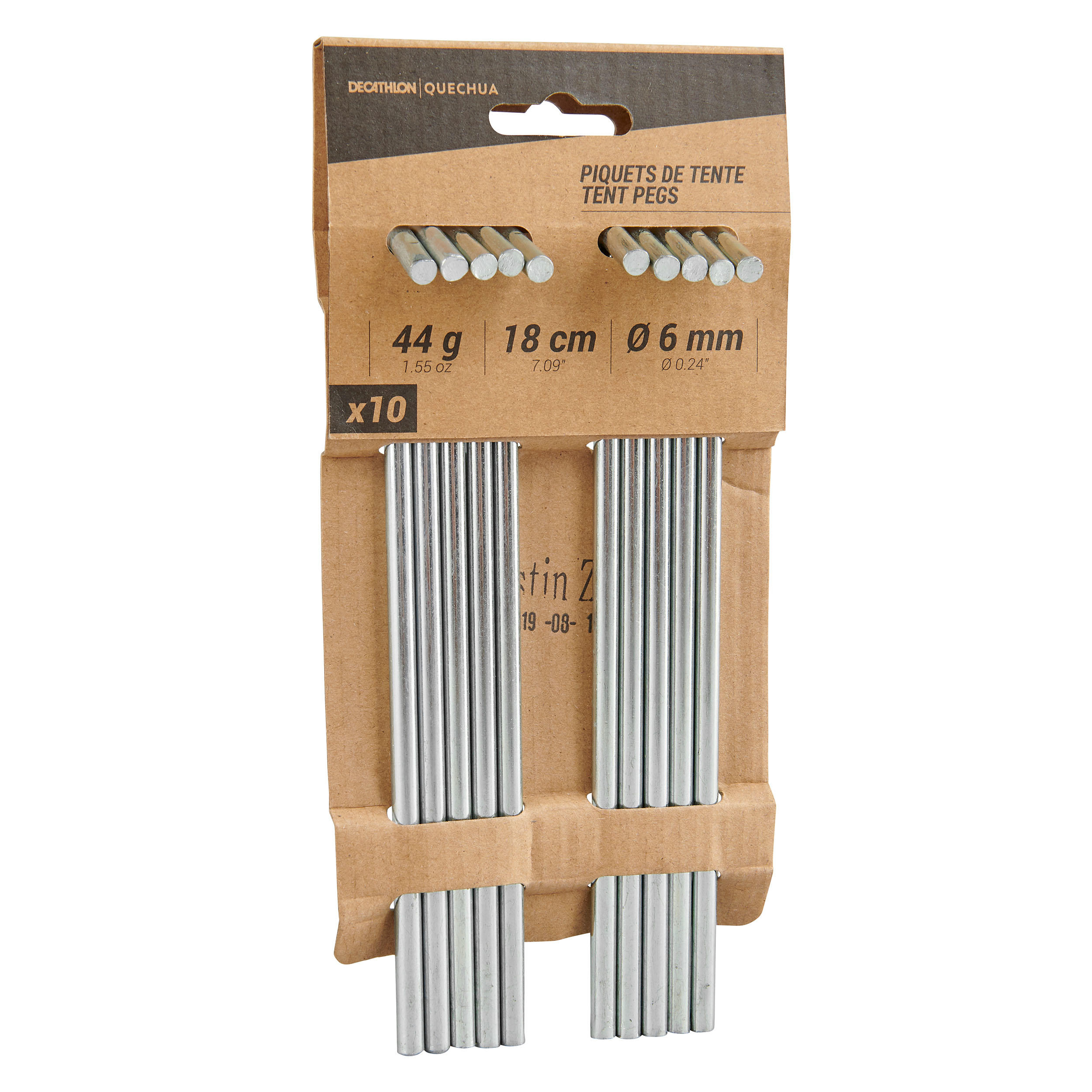 Recycled steel tent pegs - 14 cm x 10 cm