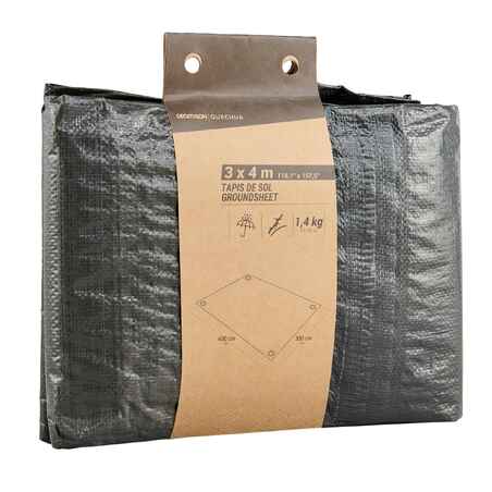 Lona impermeable aislante de 3x4 metros para suelo de carpa camping Quechua