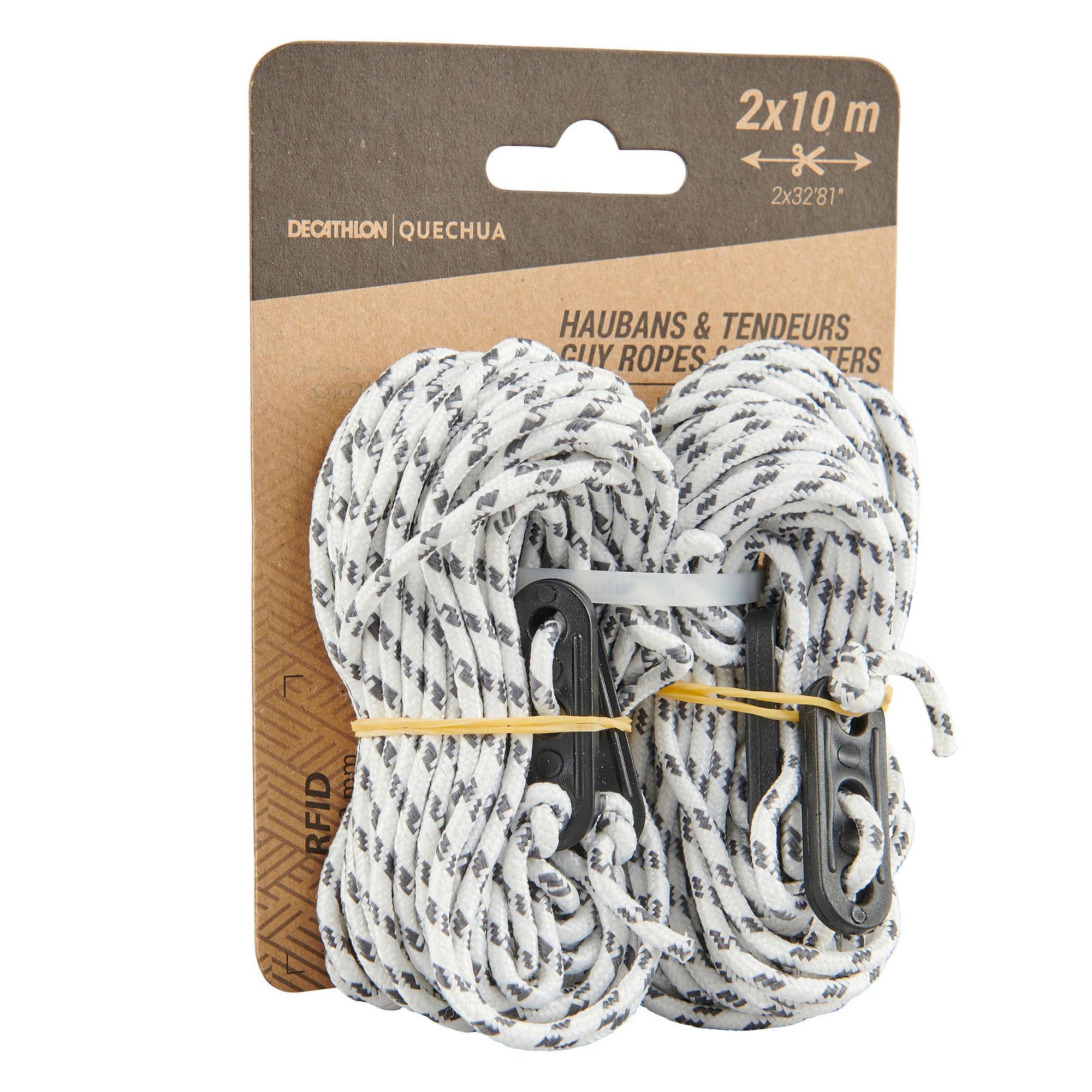 NEW X4 WHITE Guy Line Ropes 3 Metre SKU002 Tent Camping rope 