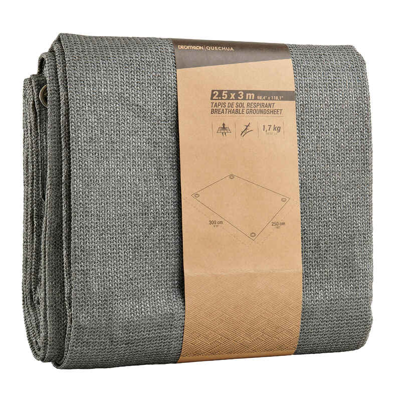 Bodenmatte atmungsaktiv Camping für Zelt und Aufenthaltsraum 3 × 2,5 m