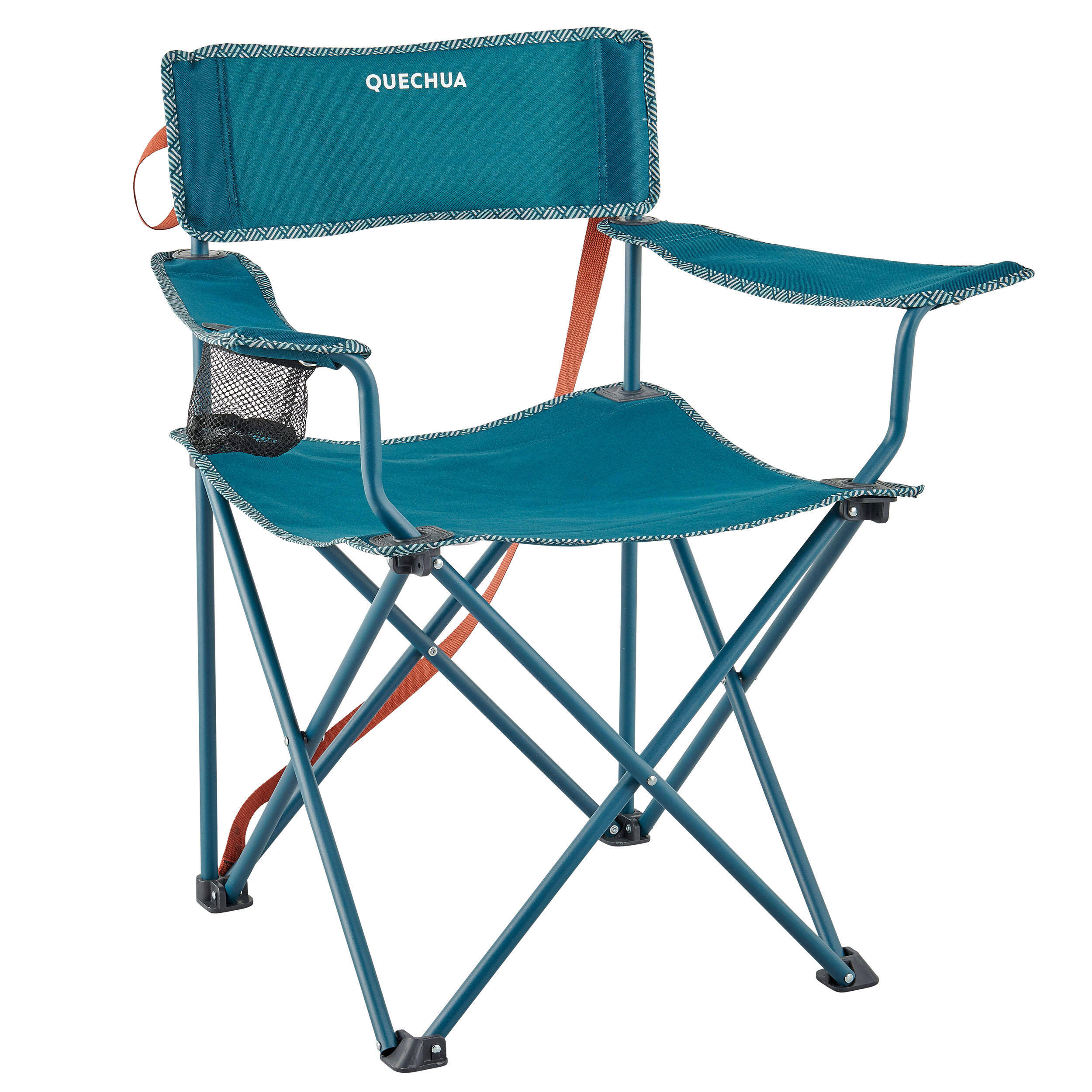 Camping Chair Foldable with Armrest Supports up to 110 Kg - Blue -  1