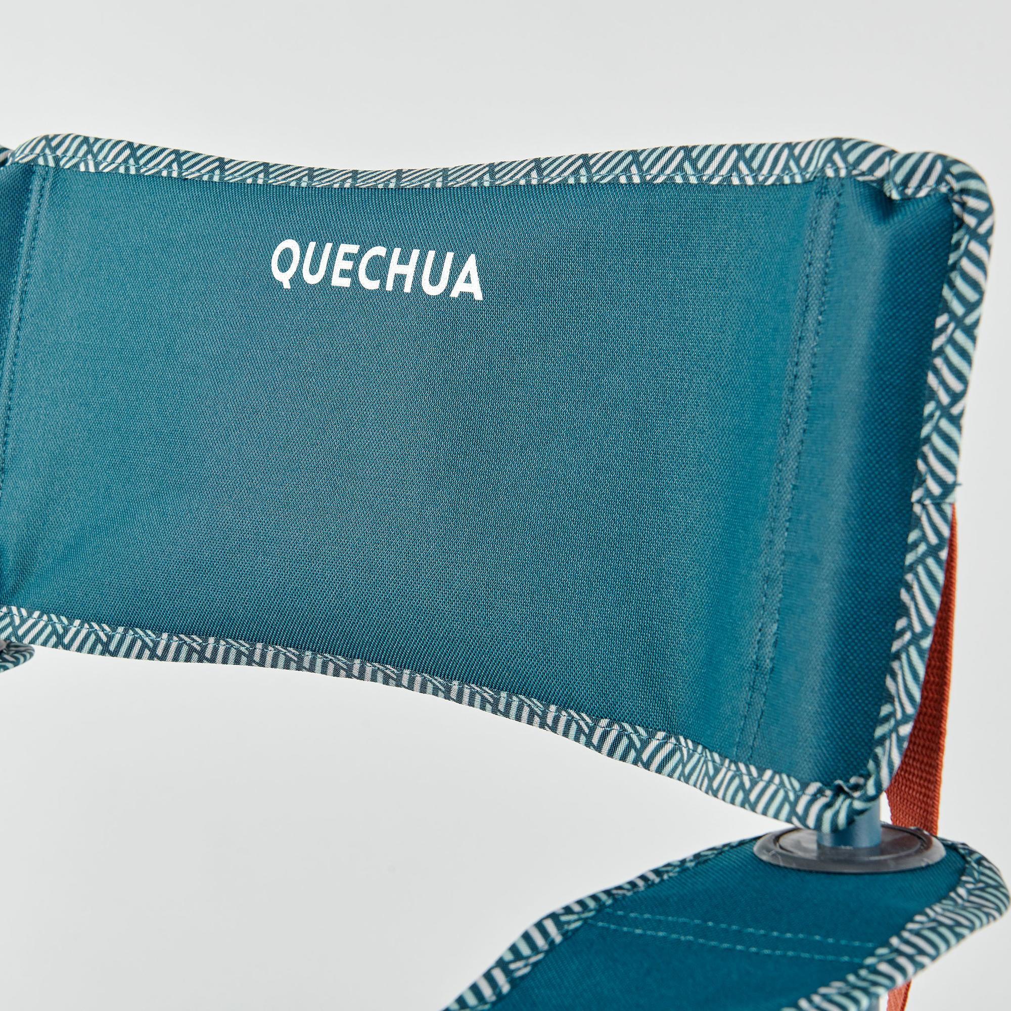 Sedia campeggio pieghevole con braccioli BASIC blu 5/14