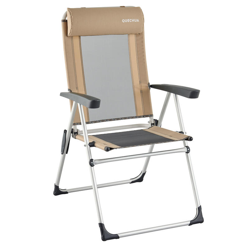 Vouwstoel met verstelbare rug voor de camping staal / aluminium