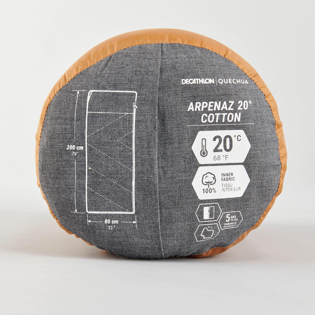 Medvilninis miegmaišis „Arpenaz 20° Cotton“