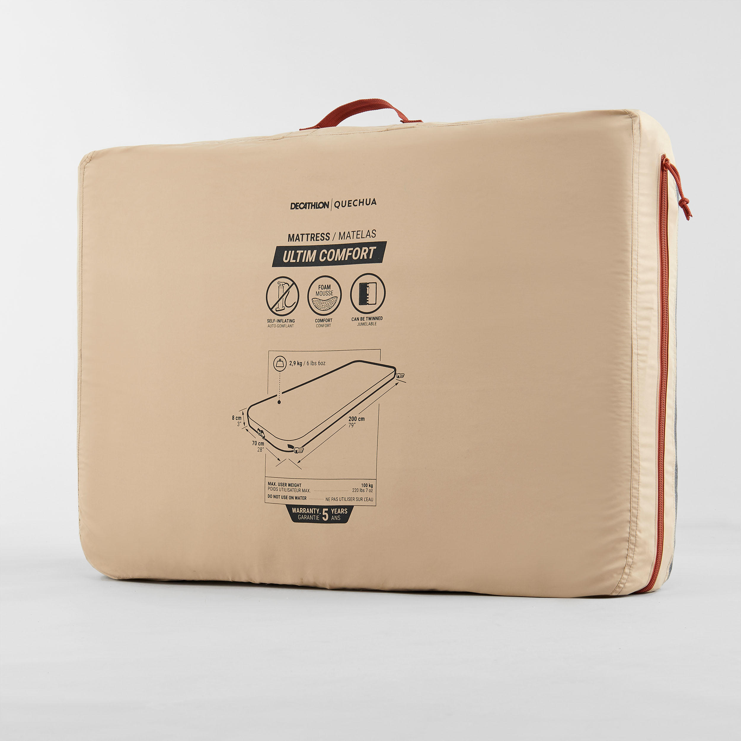 QUECHUA キャンプマット ULTIM COMFORT 1人用 70CM新品 INFLATABLE CAMPING MATTRESS - ULTIM COMFORT 70 CM - 1 PERSON