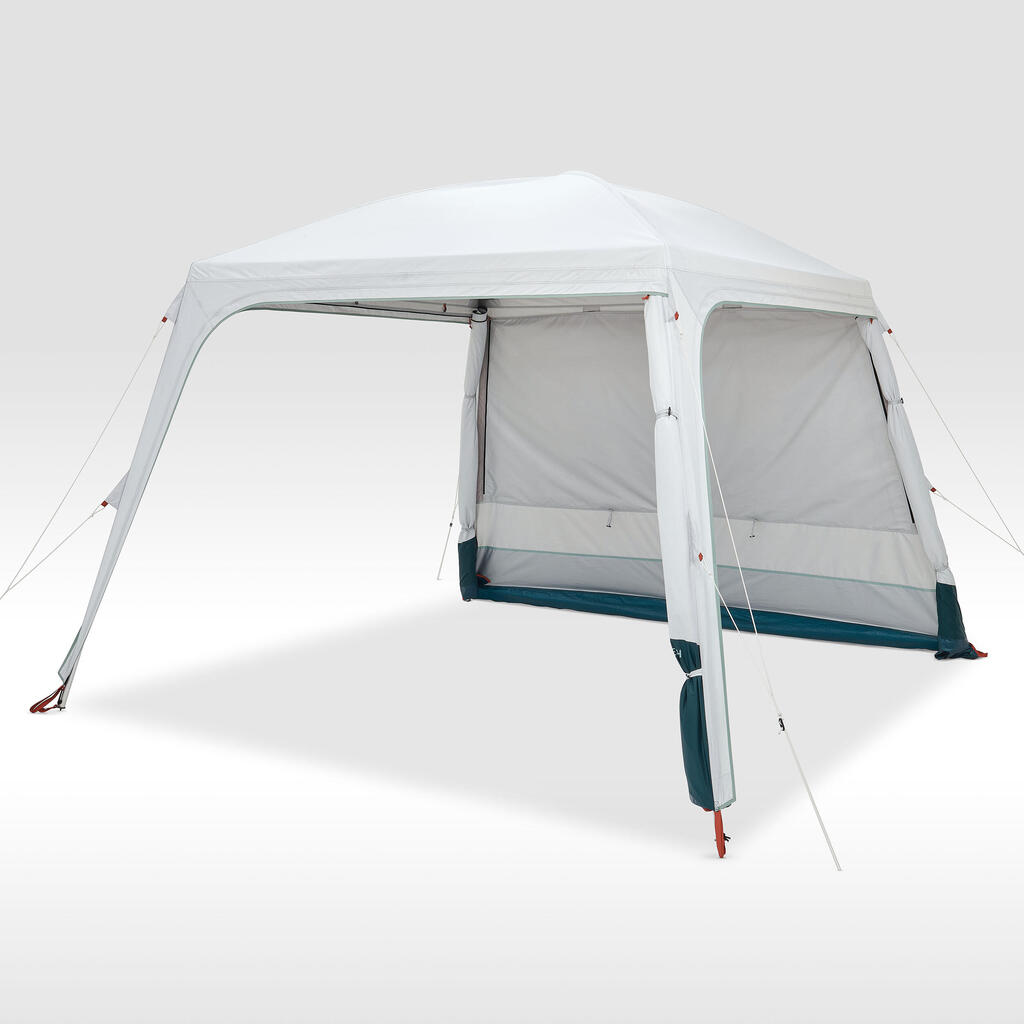 אוהל קמפינג עם מוטות ל-10 אנשים, דגם Arpenaz Base Fresh