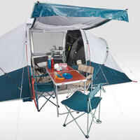 אוהל קמפינג משפחתי ל-‏4 אנשים, 2 חללי שינה, דגם Arpenaz 4.2