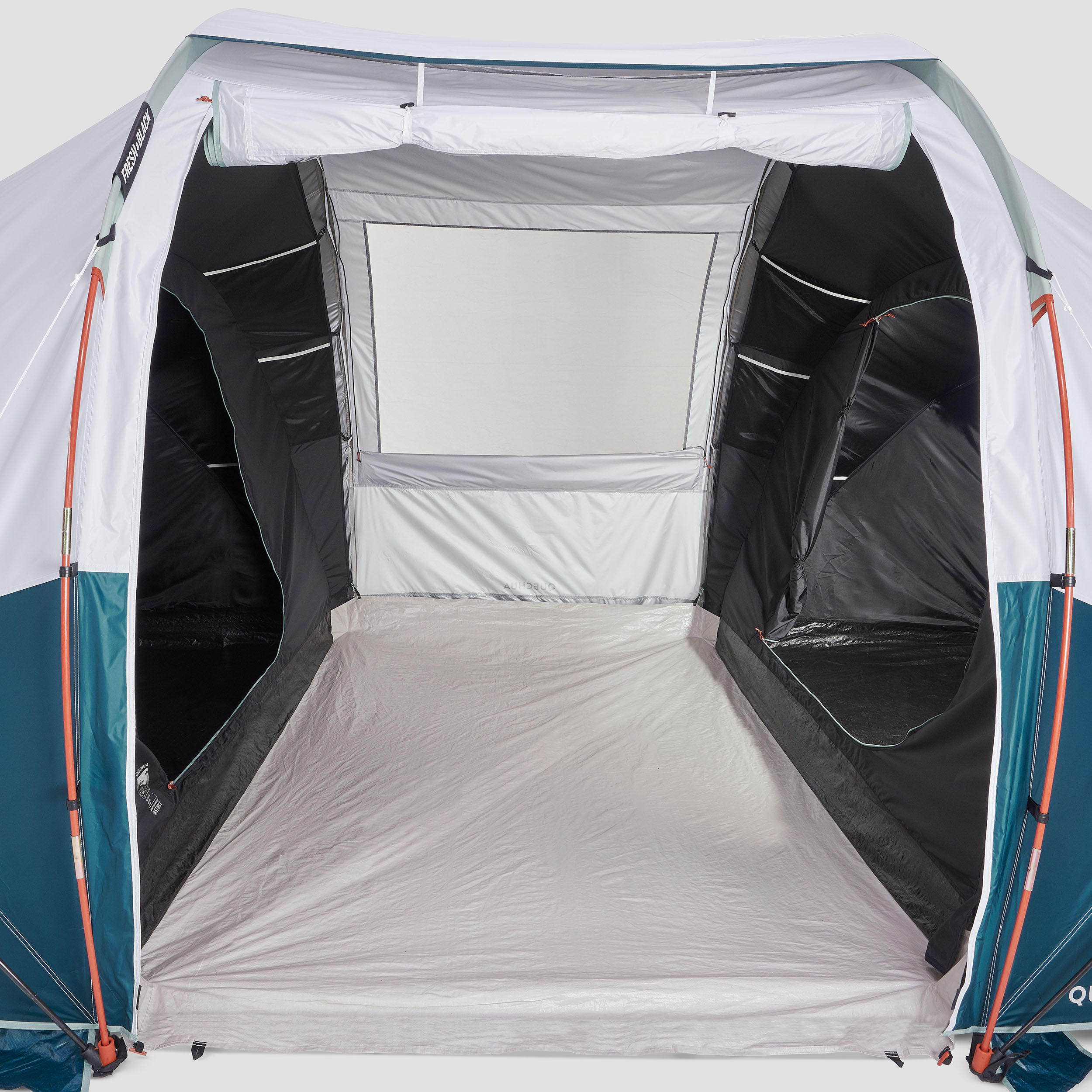 Camping tent with poles - Arpenaz 4.2 F&B - 4 Person - 2 Bedrooms 24/24