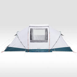 Camping tent with poles - US Arpenaz 4.2 F&B - 4 Person - 2 Bedrooms