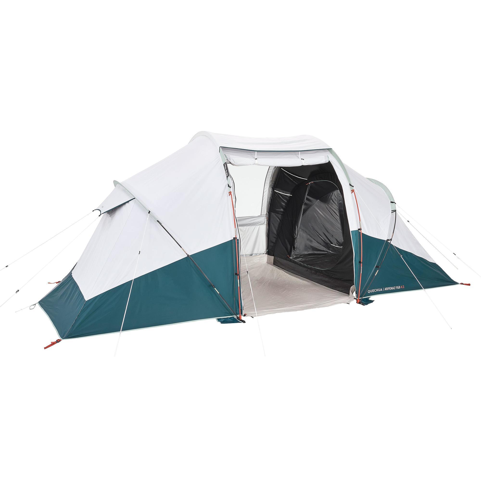 Tenda Da Campeggio Arpenaz Family 42 Freshblack 4 Posti 2 Camere Quechua Decathlon